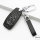 BLACK-ROSE Leder Schlüssel Cover für Mercedes-Benz Schlüssel schwarz LEK4-M9