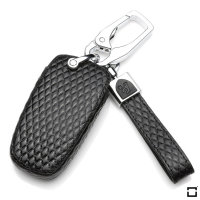 Leather key fob cover case fit for Ford F8 remote key black