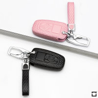 Leather key fob cover case fit for Ford F8 remote key rose