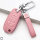 BLACK-ROSE Leder Schlüssel Cover für Ford Schlüssel rosa LEK4-F2