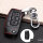 KROKO Leder Schlüssel Cover passend für Ford Schlüssel schwarz/rot LEK44-F1