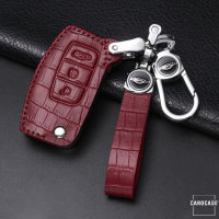 Cover Guscio / Copri-chiave Pelle compatibile con Ford F1 vino rosso
