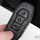 KROKO Leder Schlüssel Cover passend für Ford Schlüssel schwarz/schwarz LEK44-F3