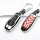C-LINE Hartschalen Schlüssel Cover passend für Ford Schlüssel chrom/rot HEK6-F3-47