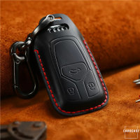 PREMIO Leder Schlüssel Cover passend für Audi Schlüssel schwarz LEK33-AX6
