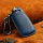 Leather key fob cover case fit for Audi AX6 remote key blue