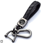 Carocase Leather Keychain Including Carabiner - Black
