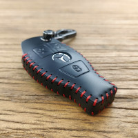 PREMIO Leder Schlüssel Cover passend für Mercedes-Benz Schlüssel schwarz LEK33-M8