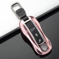 Aluminium Premium Schlüssel Cover passend für Porsche Autoschlüssel grau HEK11-PE2-17