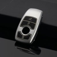 Schutzhülle Cover passend für Mercedes-Benz Autoschlüssel gold mit Leuchtfunktion ohne Batterien HEK18-M9-16
