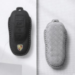 Funda protectora de cuero alcantara para llaves Porsche...