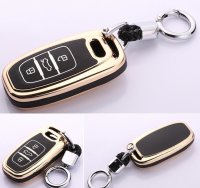 Aluminum, High quality plastic key fob cover case fit for Audi AX4 remote key anthracite