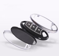 Aluminum, High quality plastic key fob cover case fit for Nissan N6 remote key anthracite