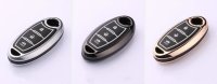 Aluminum, High quality plastic key fob cover case fit for Nissan N6 remote key gold