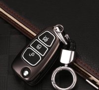 Aluminum, High quality plastic key fob cover case fit for Ford F4 remote key silver