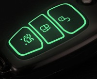 Schutzhülle Cover passend für Ford Autoschlüssel gold mit Leuchtfunktion ohne Batterien HEK18-F4-16