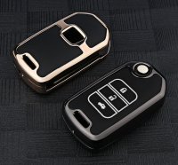 Aluminum, High quality plastic key fob cover case fit for Honda H10 remote key gold