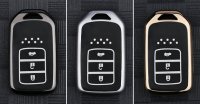 Schutzhülle Cover passend für Honda Autoschlüssel gold mit Leuchtfunktion ohne Batterien HEK18-H12-16