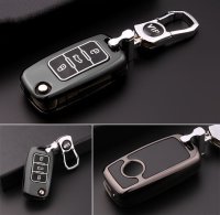 Aluminum, High quality plastic key fob cover case fit for Volkswagen, Skoda, Seat V2 remote key gold