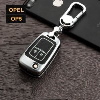 Aluminum, High quality plastic key fob cover case fit for Opel OP5 remote key silver