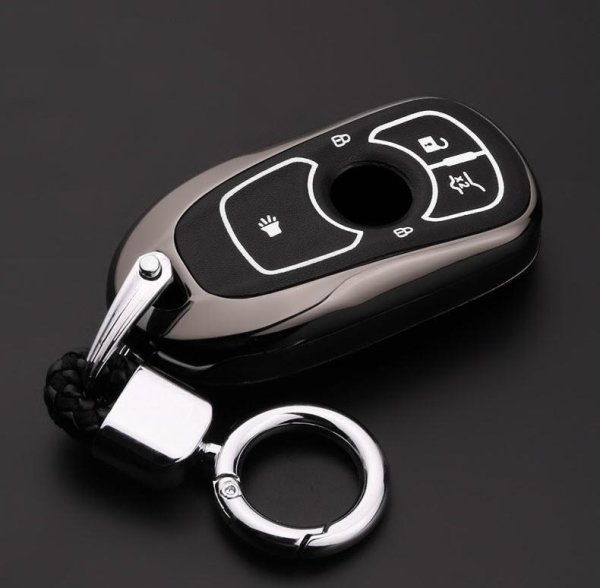 Schlüsselhülle Cover (HEK18) passend für Opel Schlüssel - anthrazit
