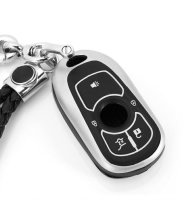 Schlüsselhülle Cover (HEK18) passend für Opel Schlüssel - gold