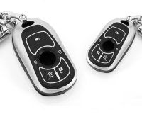 Schlüsselhülle Cover (HEK18) passend für Opel Schlüssel - gold