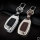 Alu Hartschalen Schlüssel Case passend für Hyundai Autoschlüssel chrom/schwarz HEK2-D7-29