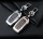 Alu Hartschalen Schlüssel Case passend für Toyota Autoschlüssel champagner matt/braun HEK2-T3-30