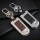 Aluminum key fob cover case fit for Mazda MZ4 remote key chrome/black