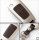 Aluminum key fob cover case fit for Opel OP6 remote key champagne/brown