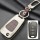 Aluminum key fob cover case fit for Hyundai, Kia D5 remote key champagne/brown