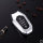 Alu Schlüssel Cover für Opel, Citroen, Peugeot Schlüssel inkl. Lederband silber HEK34-P2-15
