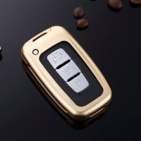 Aluminum key fob cover case fit for Hyundai D3 remote key gold