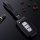 Alu Schlüssel Cover für Hyundai Schlüssel inkl. Lederband schwarz HEK34-D3-1