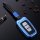 Alu Schlüssel Cover für Hyundai Schlüssel inkl. Lederband blau HEK34-D3-4