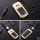 Alu Schlüssel Cover für Volvo Schlüssel inkl. Lederband gold HEK34-VL1-16