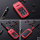 Alu Schlüssel Cover für Volvo Schlüssel inkl. Lederband rot HEK34-VL1-3