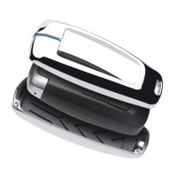 Aluminum key fob cover case fit for Ford F8, F9 remote key chrome/black