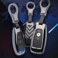 C-LINE Hartschalen Schlüssel Cover passend für Ford Schlüssel anthrazit/blau HEK6-F8-50