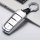 Aluminum key fob cover case fit for Volkswagen V6 remote key chrome/blue