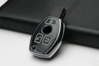 Cover Guscio / Copri-chiave plastica compatibile con Mercedes-Benz M7 nero