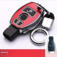 Coque de protection en plastique pour voiture Mercedes-Benz clé télécommande M6 rouge