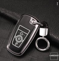 Hartschalen Schlüssel Cover passend für Ford Autoschlüssel mit Leuchtfunktion weiß HEK19-F8-19