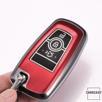 Hartschalen Schlüssel Cover passend für Ford Autoschlüssel mit Leuchtfunktion weiß HEK19-F8-19