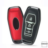 Hartschalen Schlüssel Cover passend für Ford Autoschlüssel mit Leuchtfunktion weiß HEK19-F3-19
