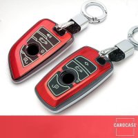 Hartschalen Schlüssel Cover passend für BMW Autoschlüssel mit Leuchtfunktion schwarz HEK19-B4-1