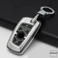 Hartschalen Schlüssel Cover passend für BMW Autoschlüssel mit Leuchtfunktion weiß HEK19-B4-19