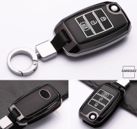 Hartschalen Schlüssel Cover passend für Kia Autoschlüssel mit Leuchtfunktion rot HEK19-K3-3