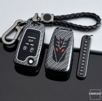 Nachleuchtende Schlüssel Cover passend für Opel Autoschlüssel schwarz HEK20-OP6-1